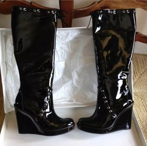 Michael Kors wedge patent boots